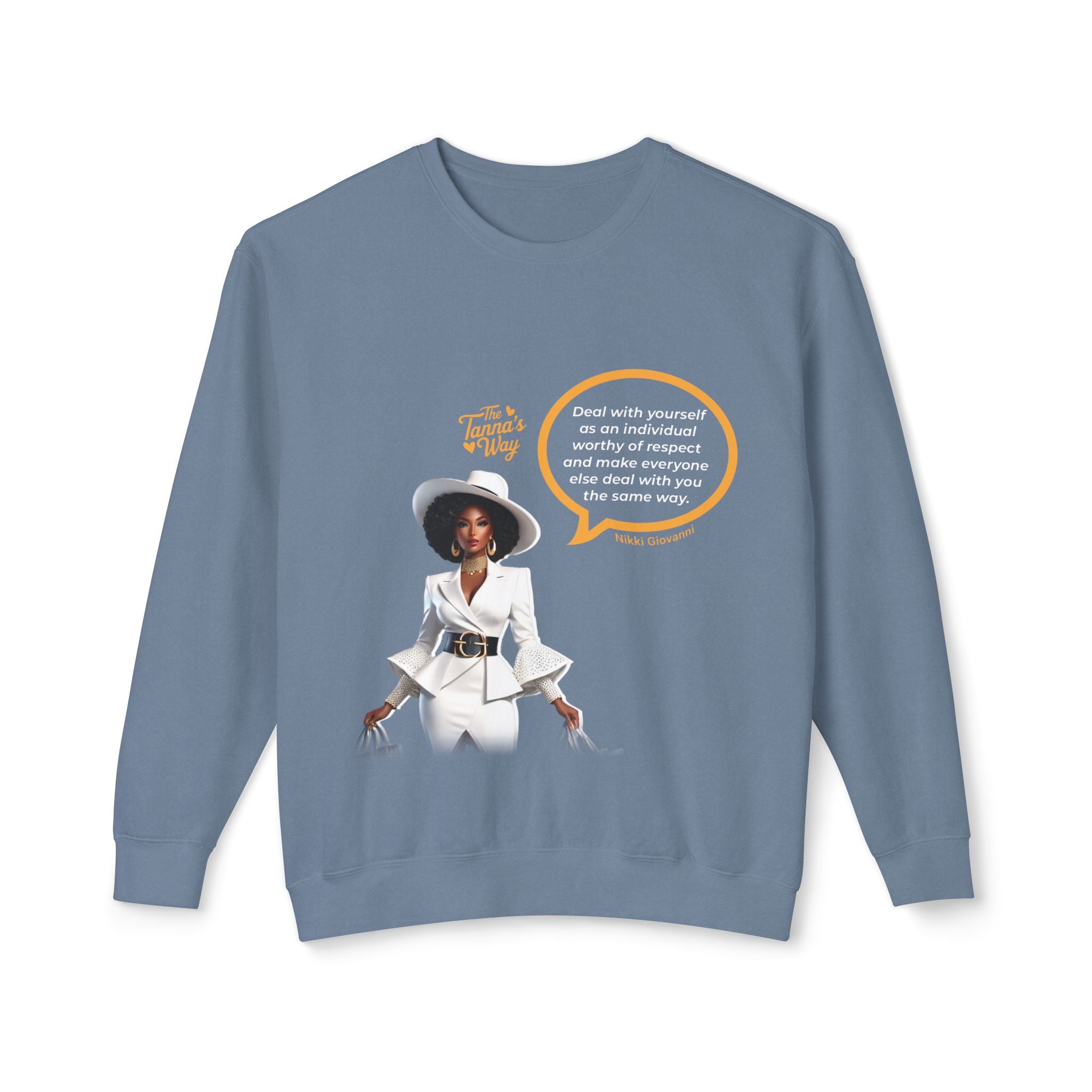 Nikki Giovanni | Unisex Lightweight Crewneck Sweatshirt